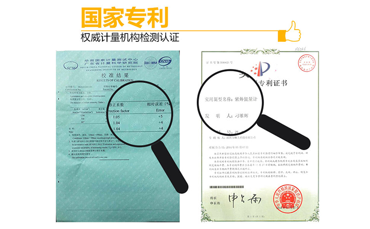 UV能量計(jì)檢測(cè)證書